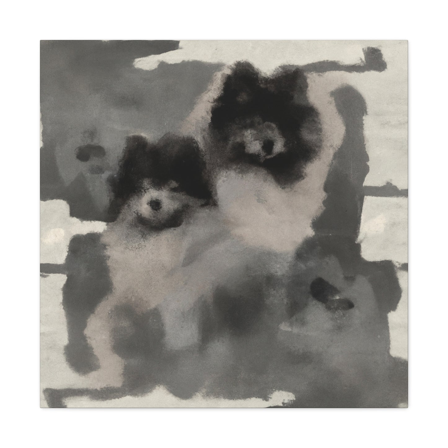 "Keeshond in Expressionism" - Canvas