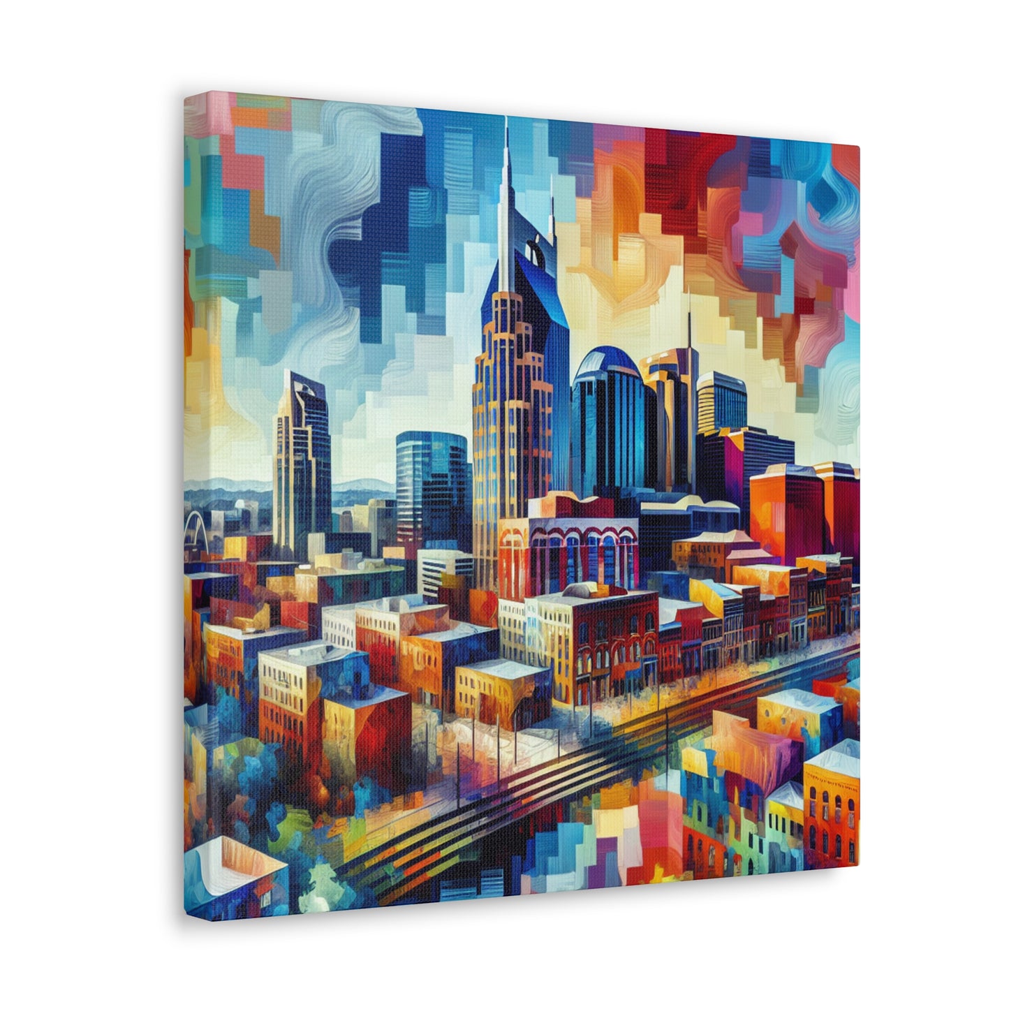 Vibrant Melodies of Nashville. - Canvas