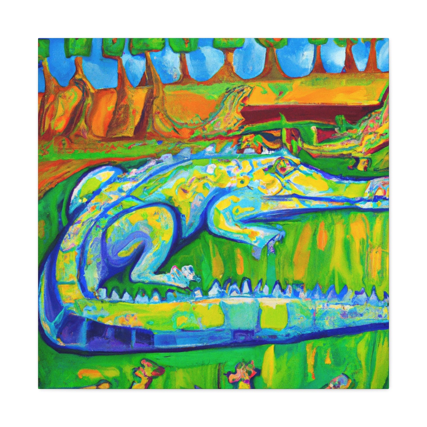 Crocodile Street Mural - Canvas