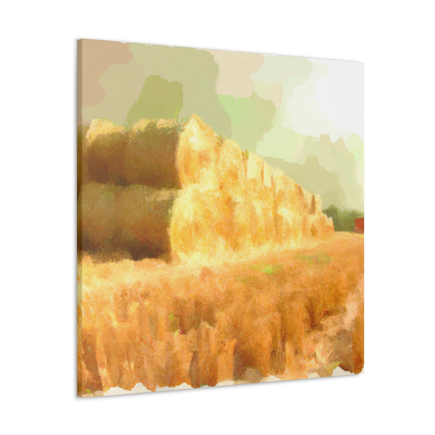 "Harvest Hayfield Halo" - Canvas