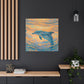 "Dancing Dolphins in Color" - Canvas