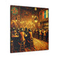 Western Saloon Scene - Canvas