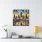 "City Kaleidoscope: Colorful Indianapolis" - Canvas