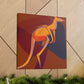 Kangaroo In Art Deco - Canvas