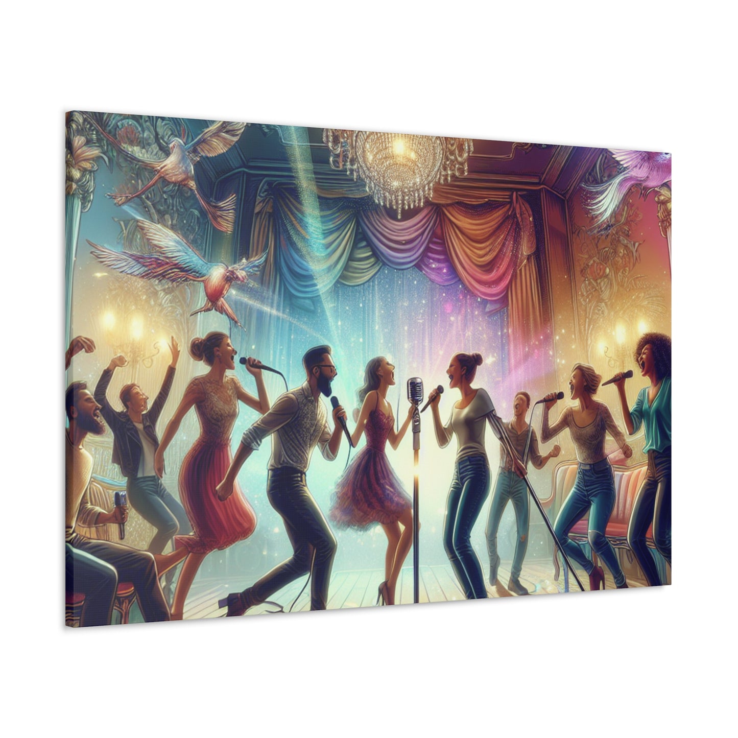 Melodic Moonlit Revelry - Canvas