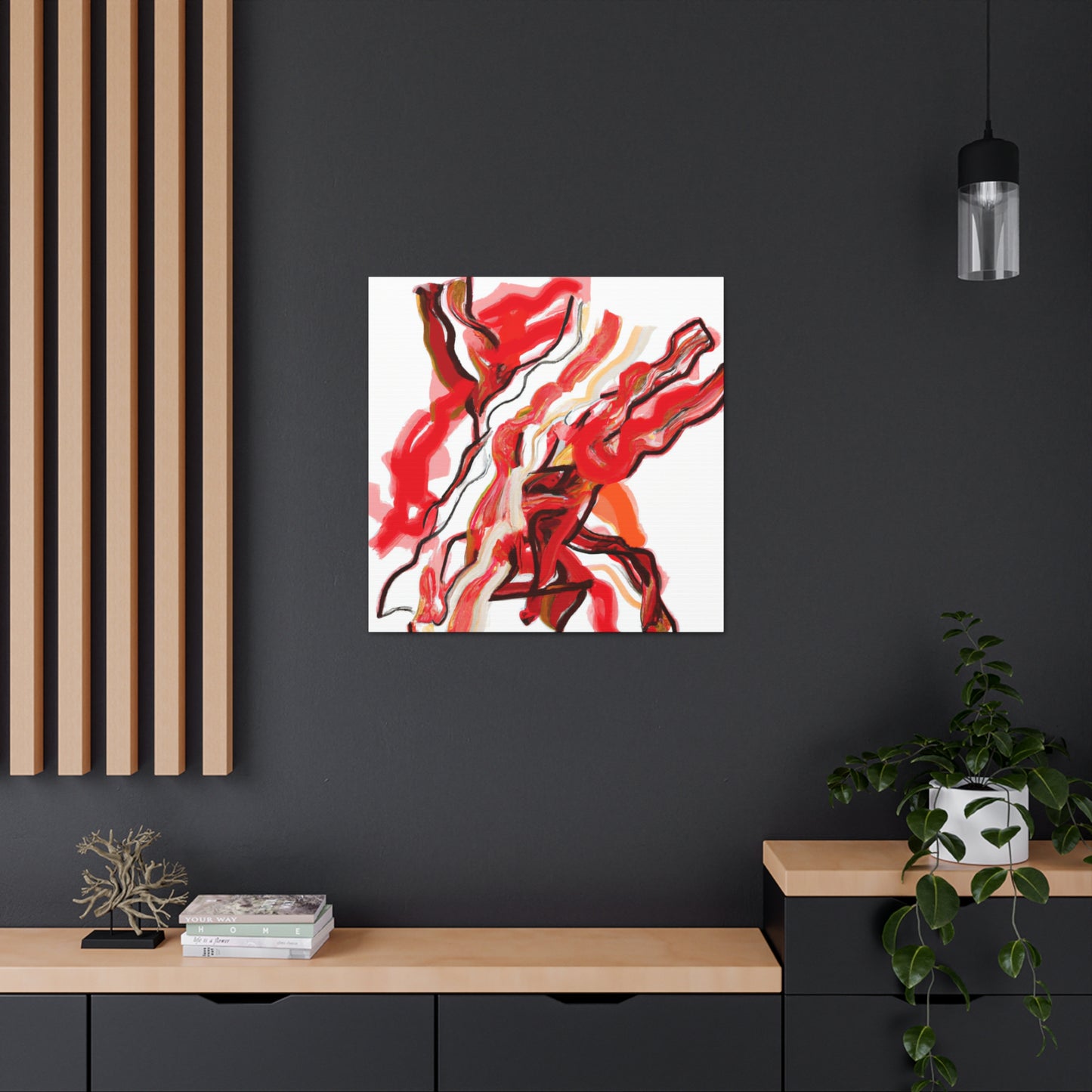 Bacon Emotion Dripping - Canvas