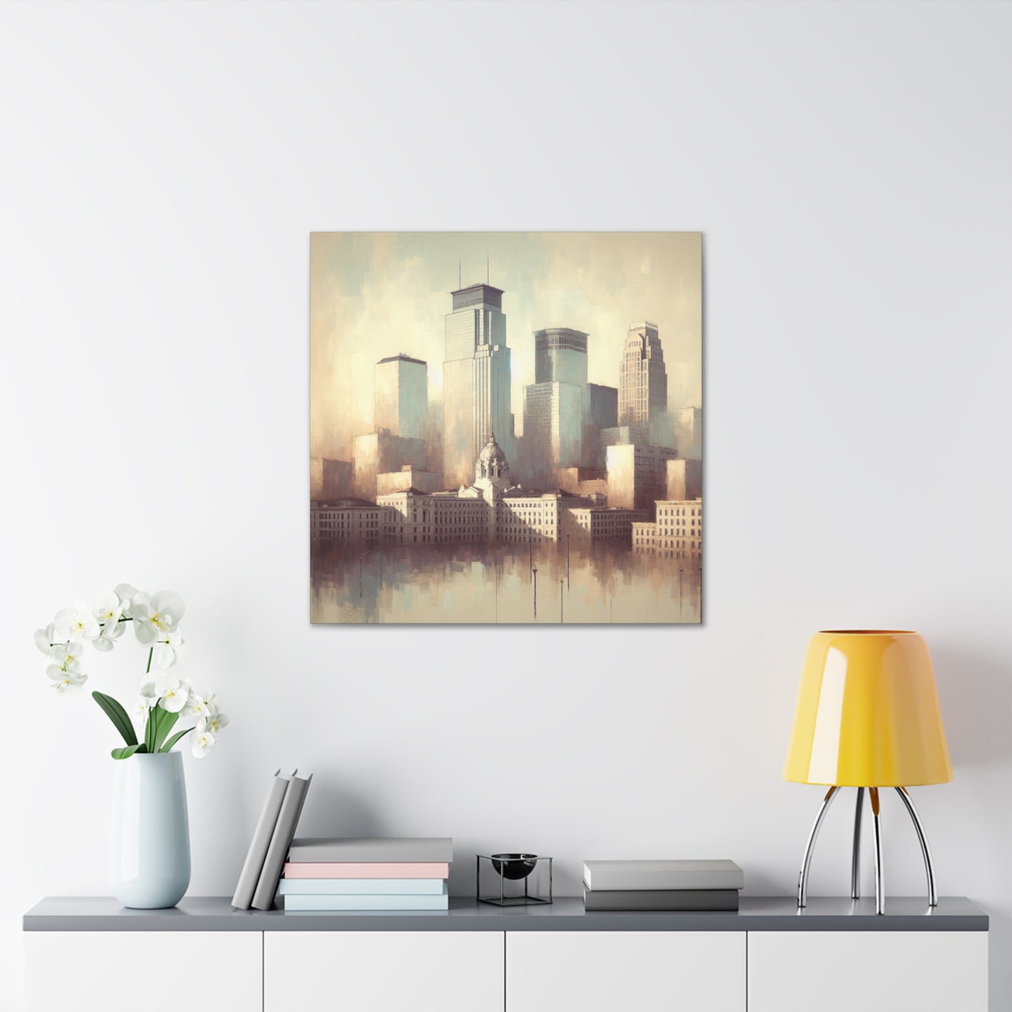 "Cityscapes of Tranquil Twilight" - Canvas