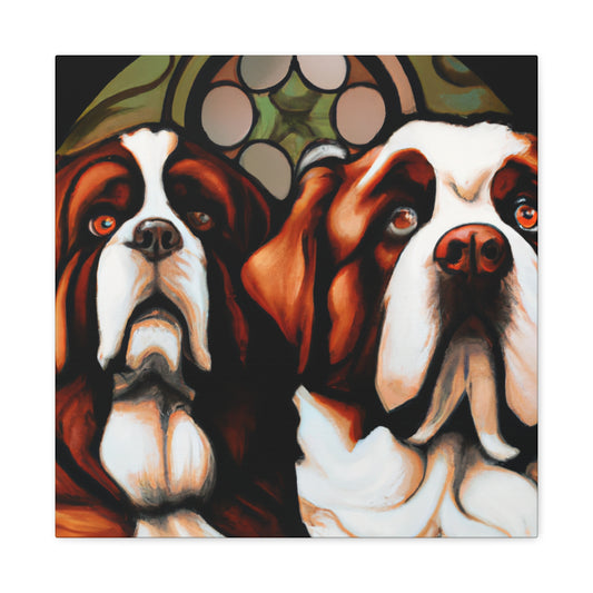 Saint Bernard Slumbering - Canvas