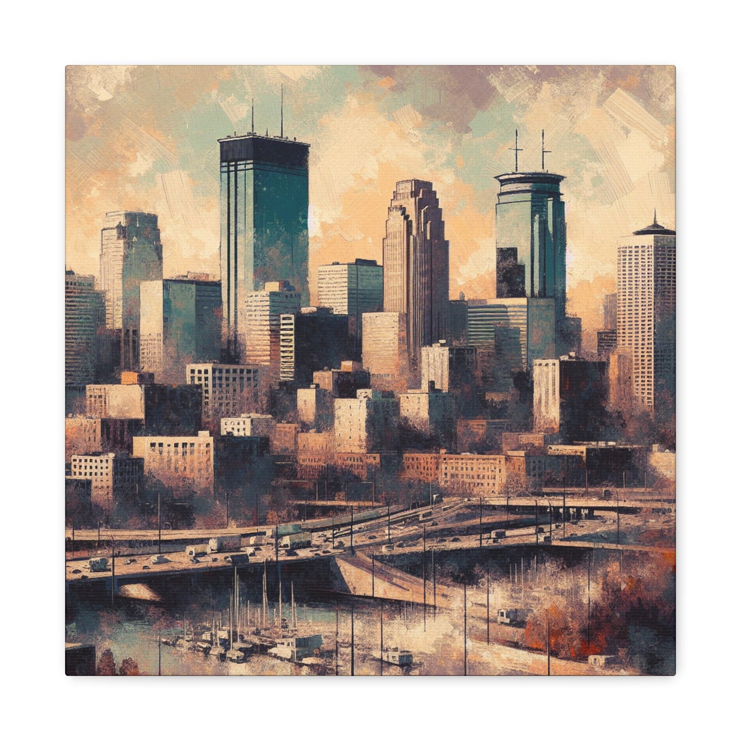 "Urban Symphony: Minneapolis" - Canvas