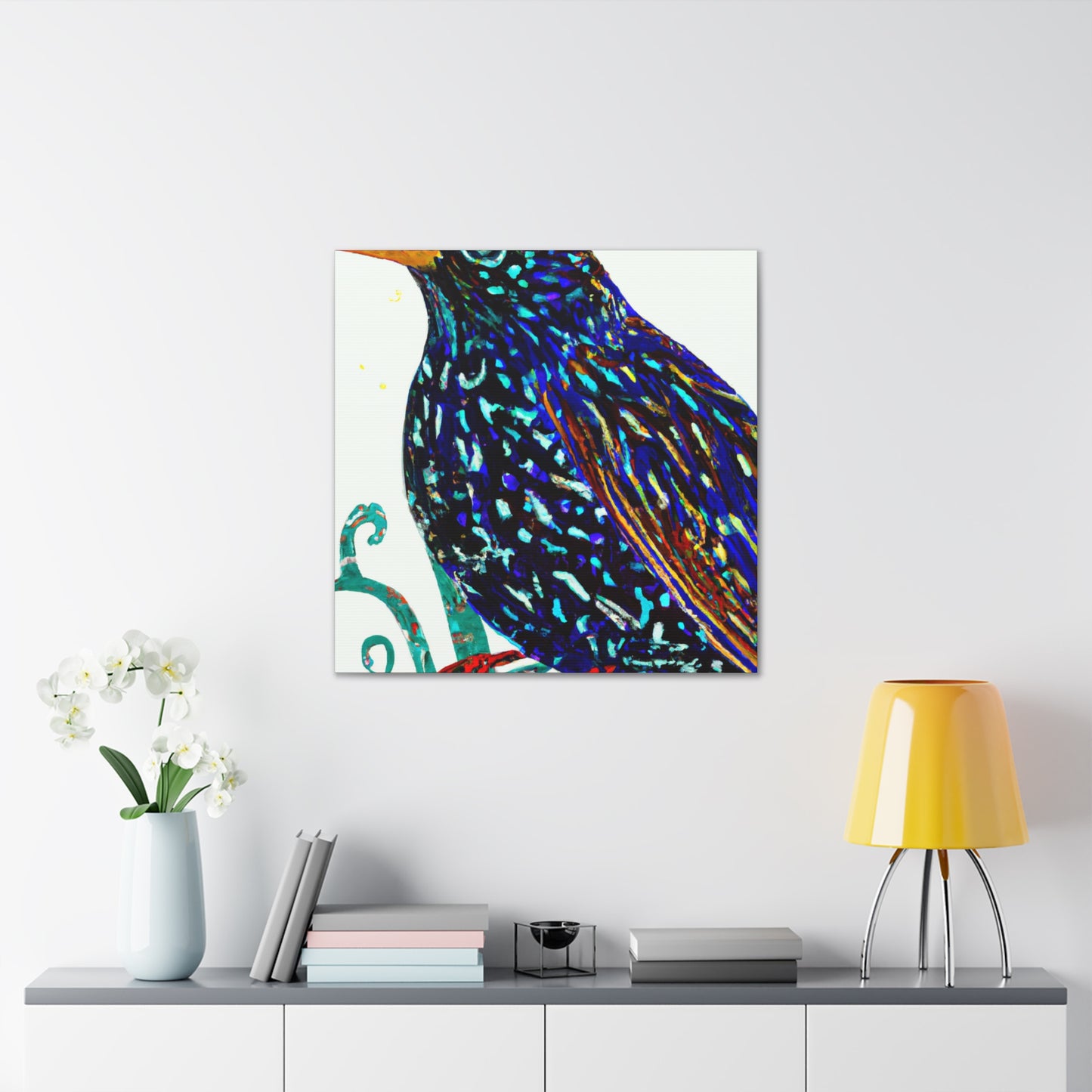 European Starling Reflection - Canvas