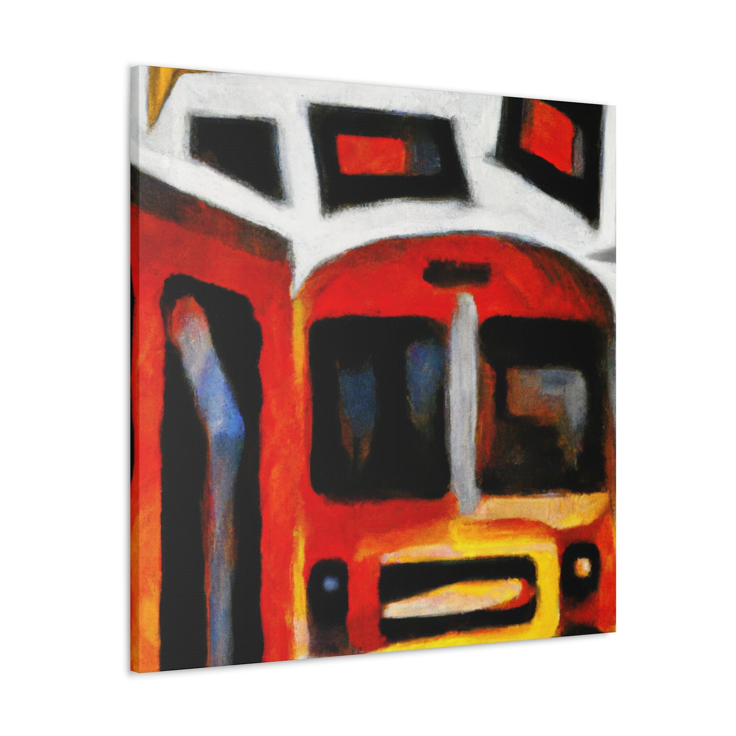 Bus in Surrealist Dream - Canvas