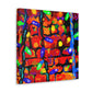 "Christmas Lights Fauvism" - Canvas