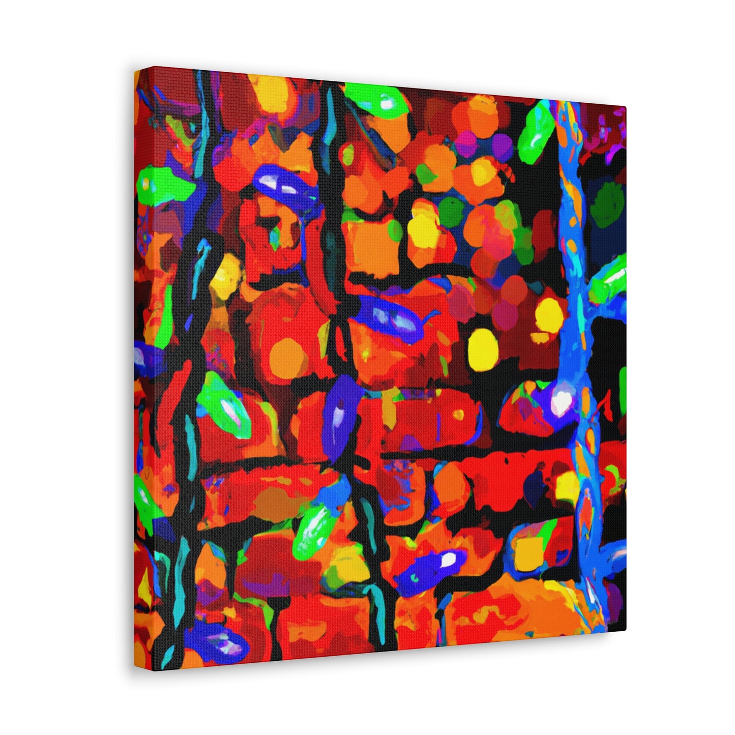 "Christmas Lights Fauvism" - Canvas