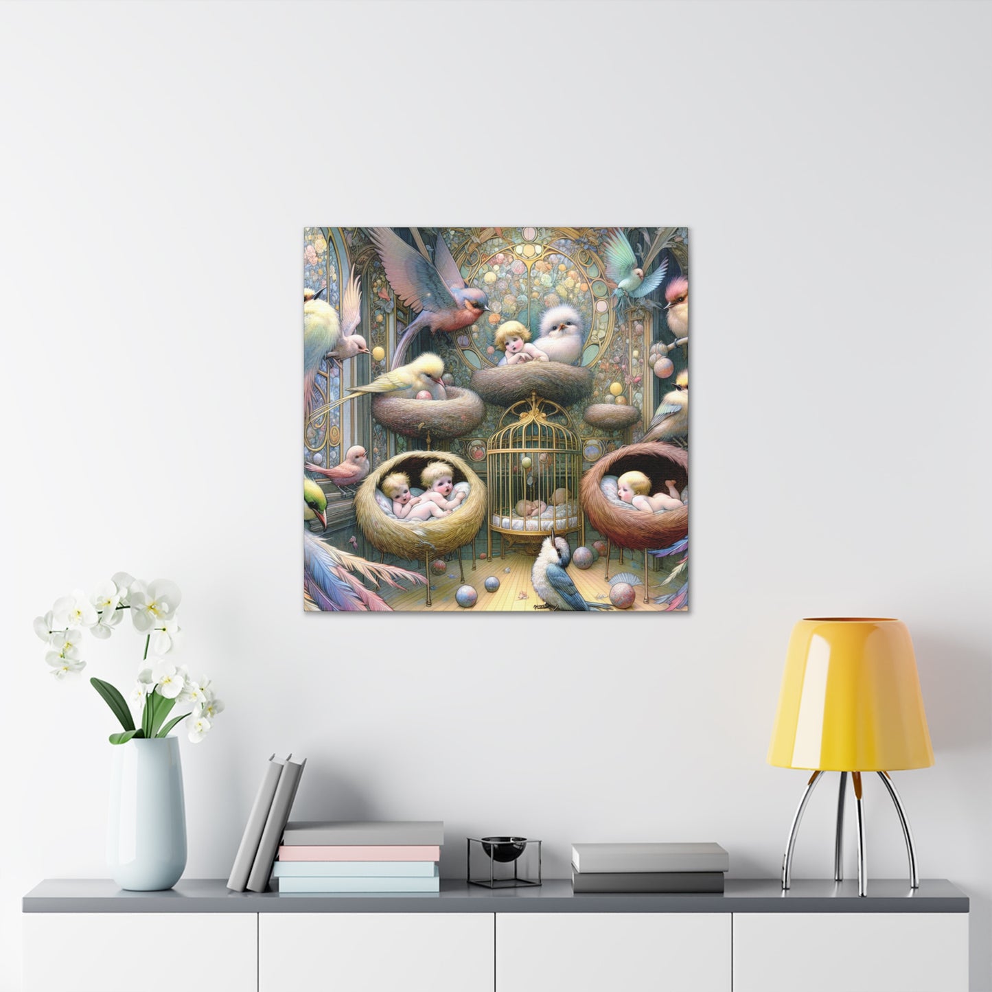 "Avian Fantasia Whispers" - Canvas