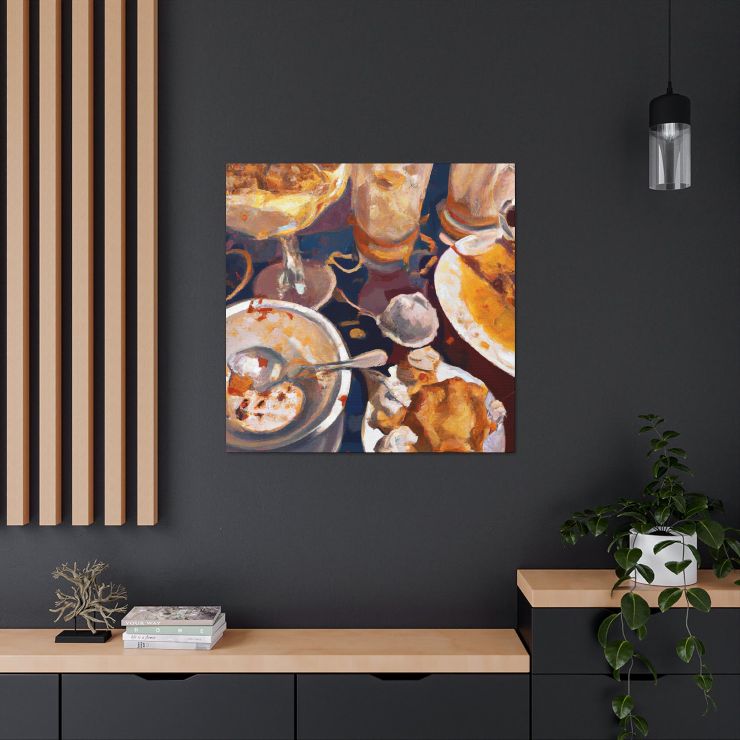 Family Dinner Scene - Canvas