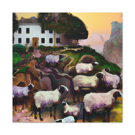 "Sheep in Art Deco" - Canvas