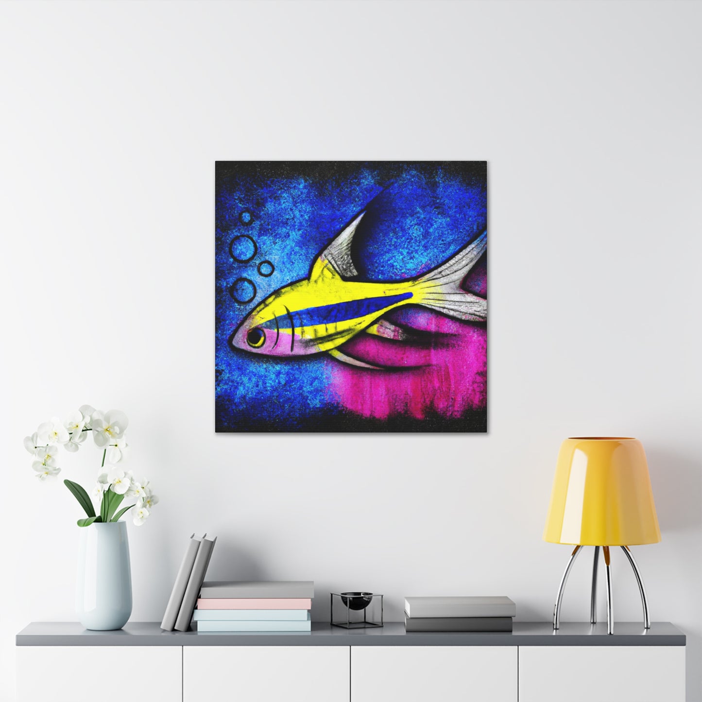 "Swordtail Sword Swirling" - Canvas