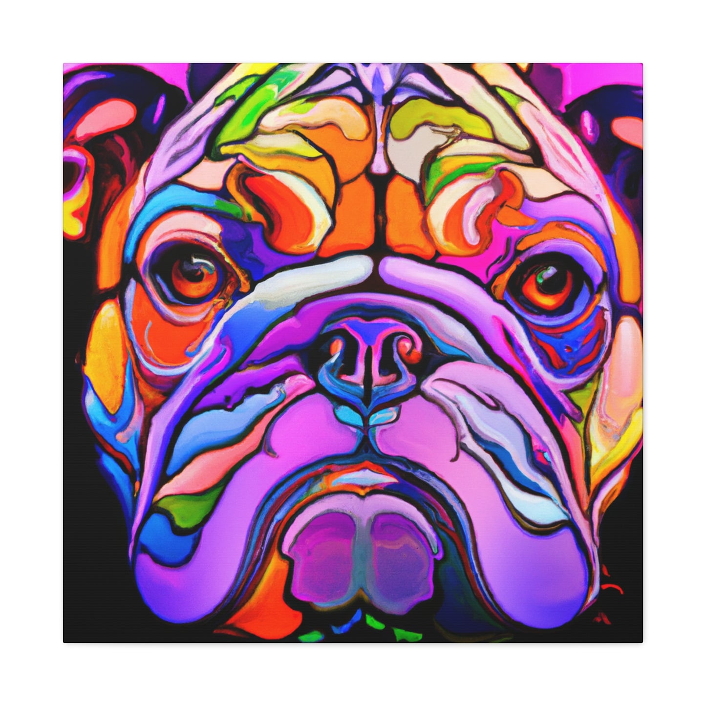 "Bulldog's Majestic Slumber" - Canvas