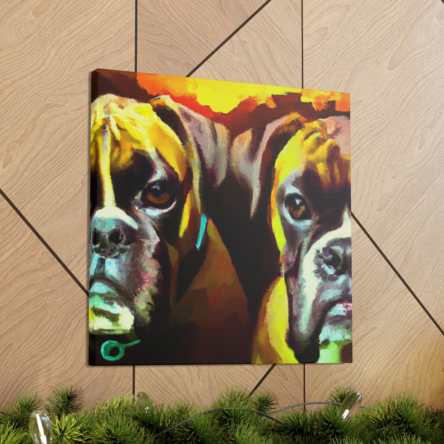 Boxer in the Ring - Canvas