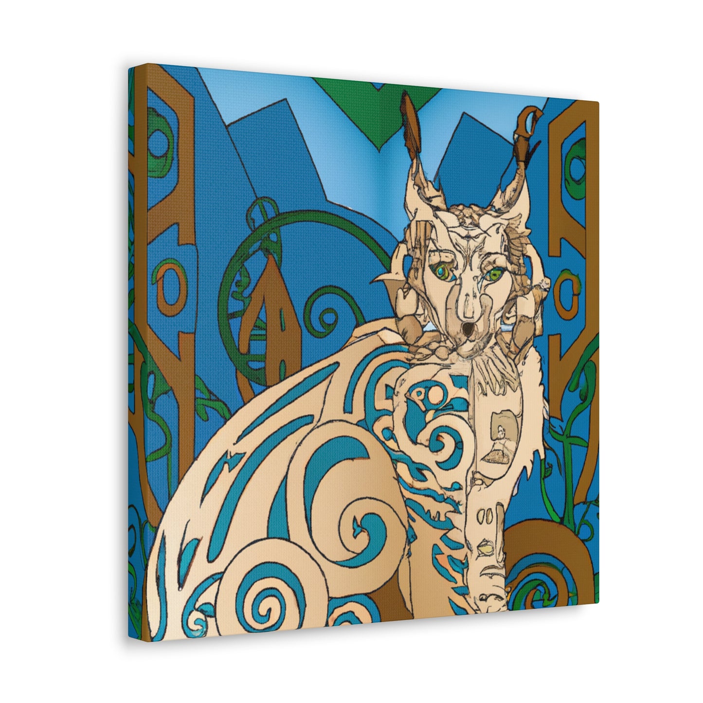 Bobcat in Bloomlys - Canvas