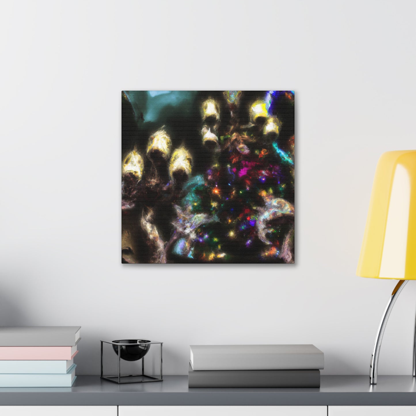 "Christmas Lights Enchantment" - Canvas