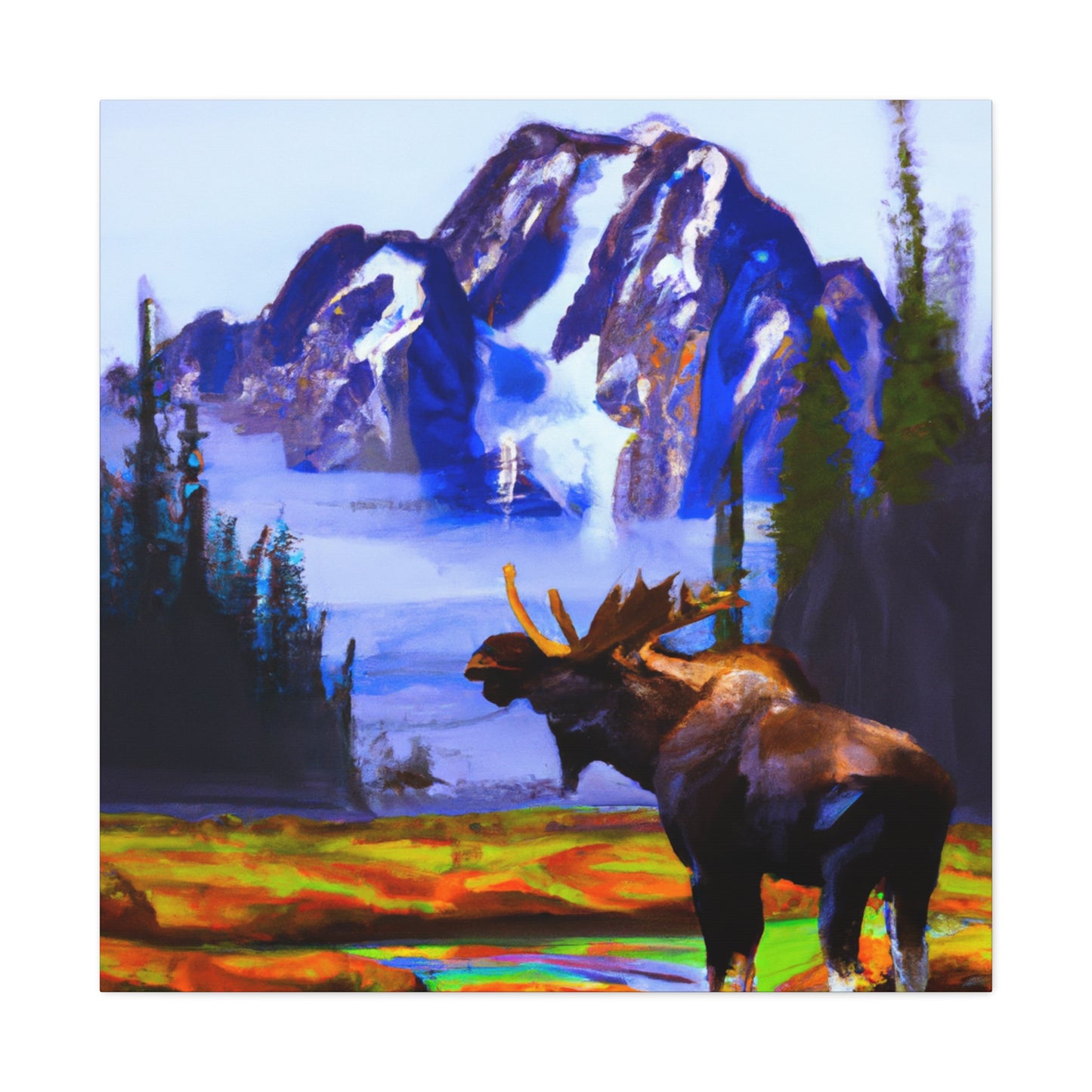 Moose at Sunrise - Canvas