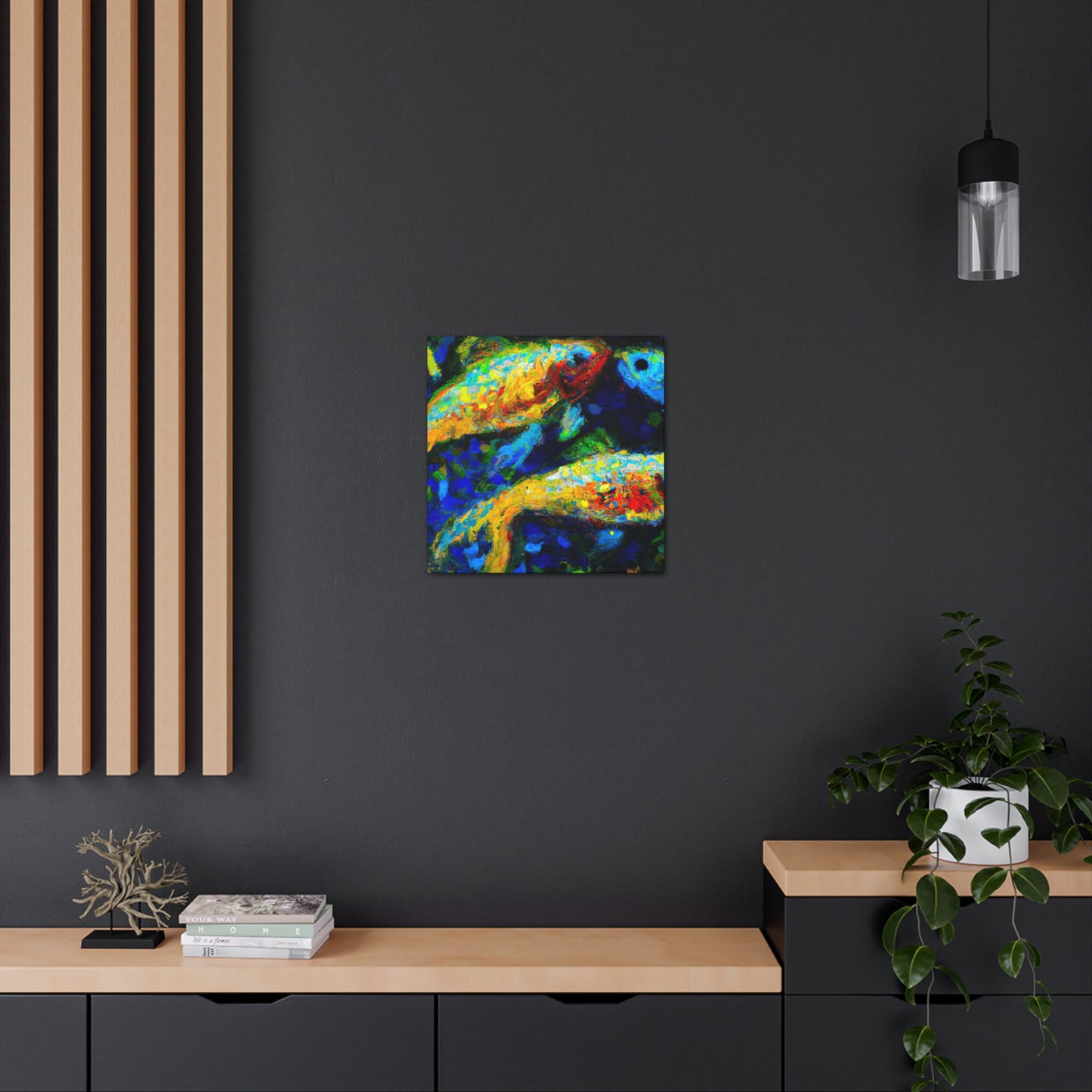 "Swordtails In Sunset Glow" - Canvas