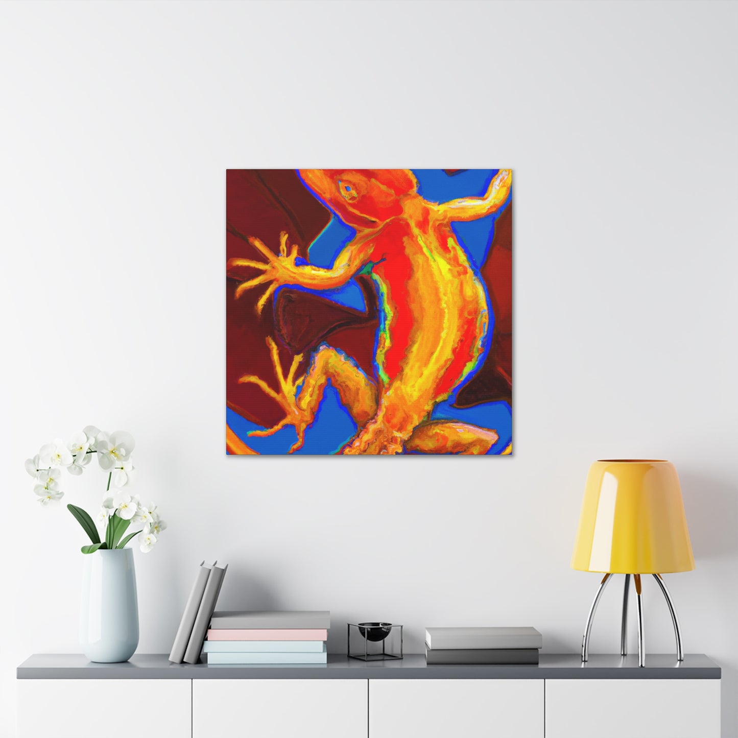 "Fanciful Frilled Lizard" - Canvas