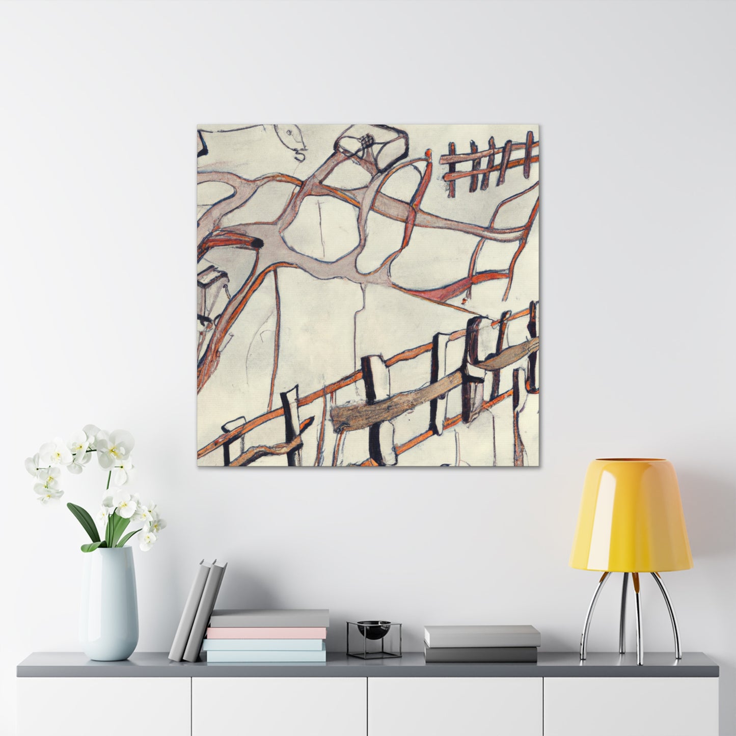 "Barnyard Fence Dreamscape" - Canvas