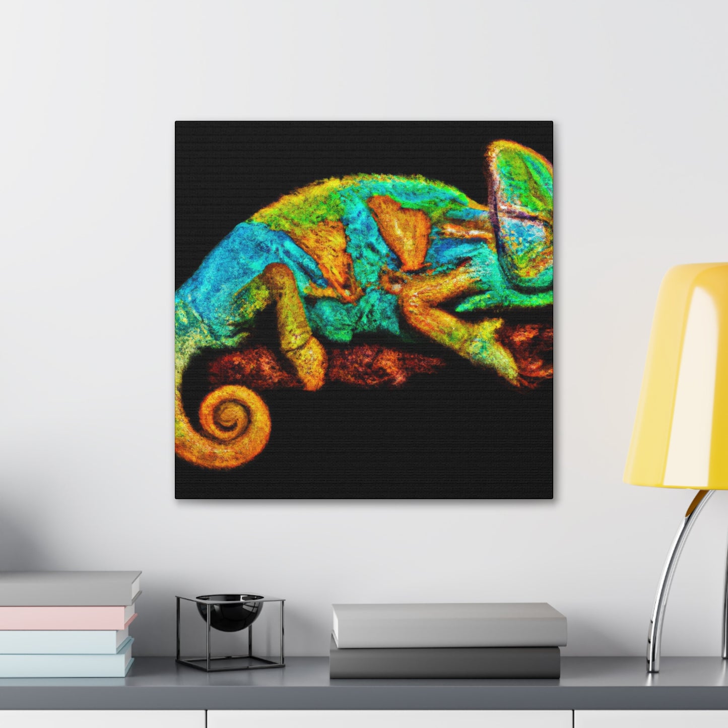 "Veiled Chameleon Reflection." - Canvas