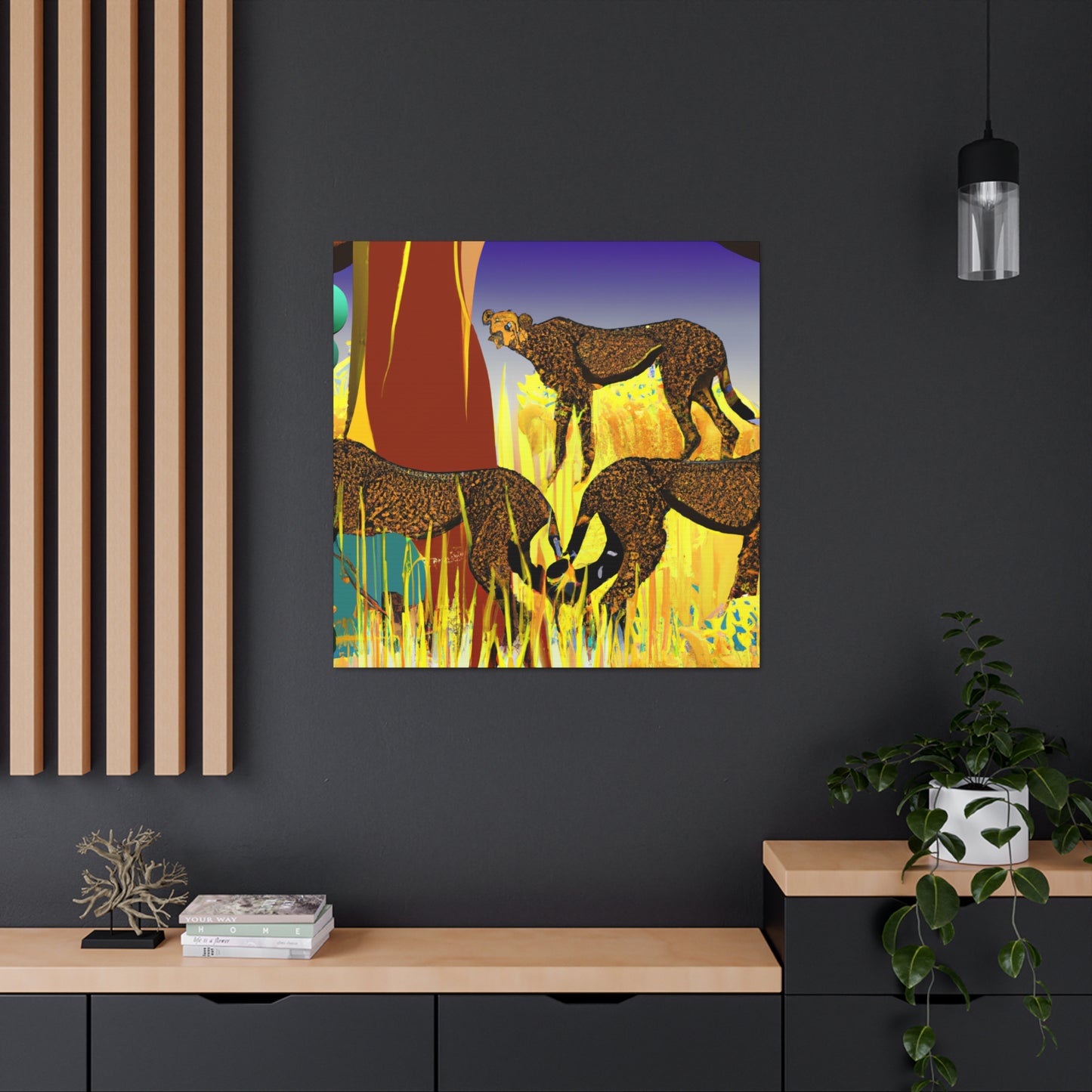 "Cheetah Sprints Sparkle" - Canvas