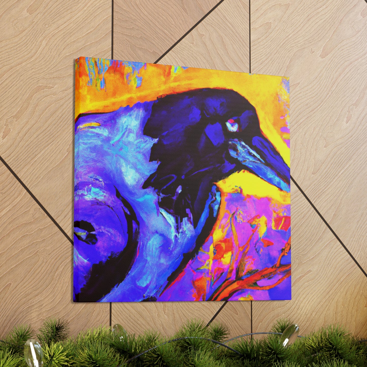 "Crow in Technicolor Dream" - Canvas