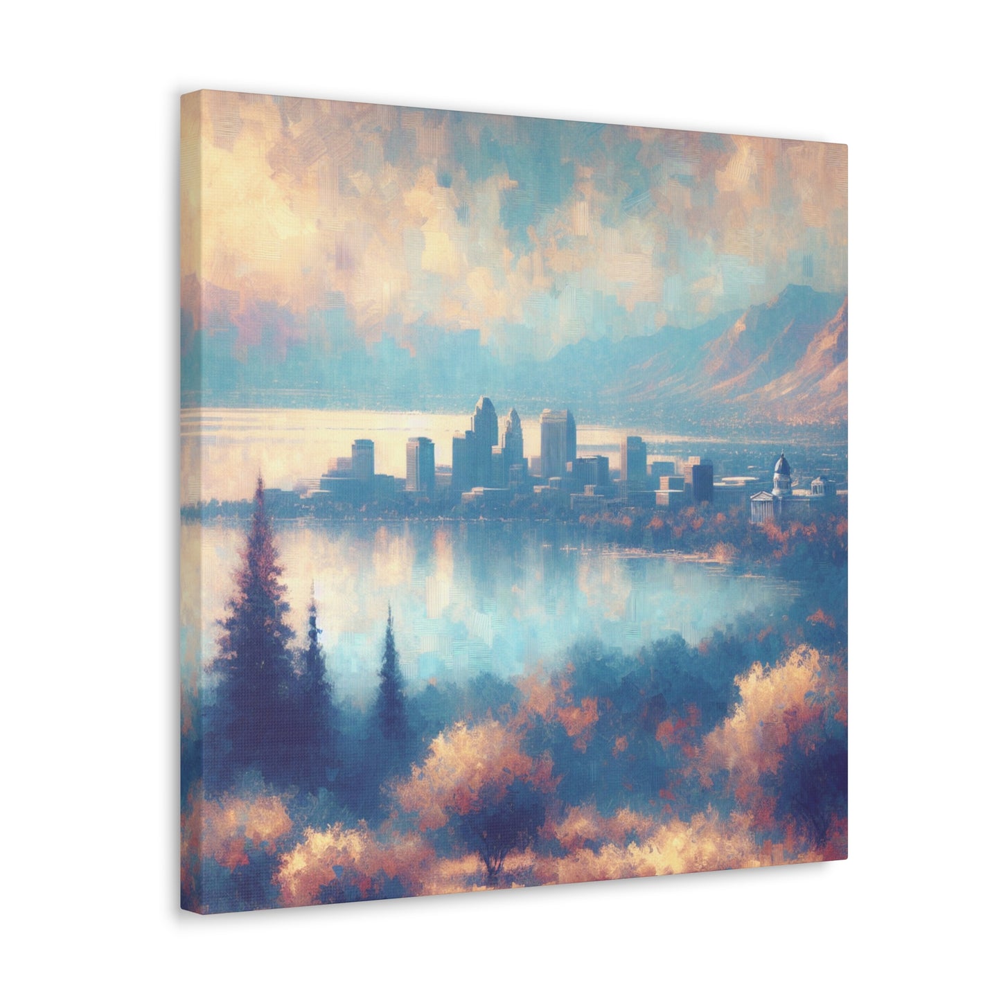 "Majestic Lake Serenity" - Canvas