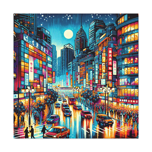 "Midnight Metropolis Mirage" - Canvas