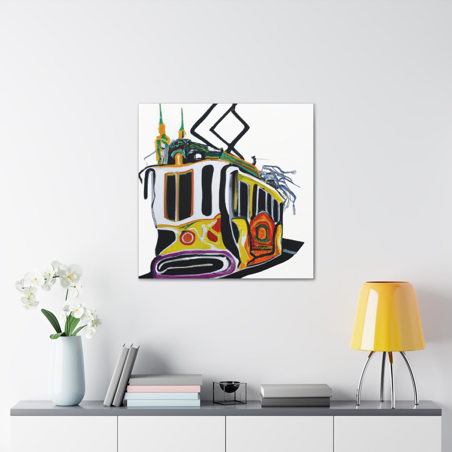 Tram Across the City - Canvas