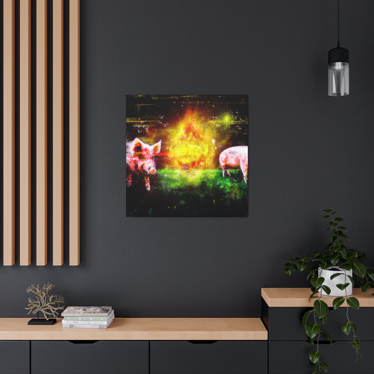 Pig's Surreal Dream - Canvas