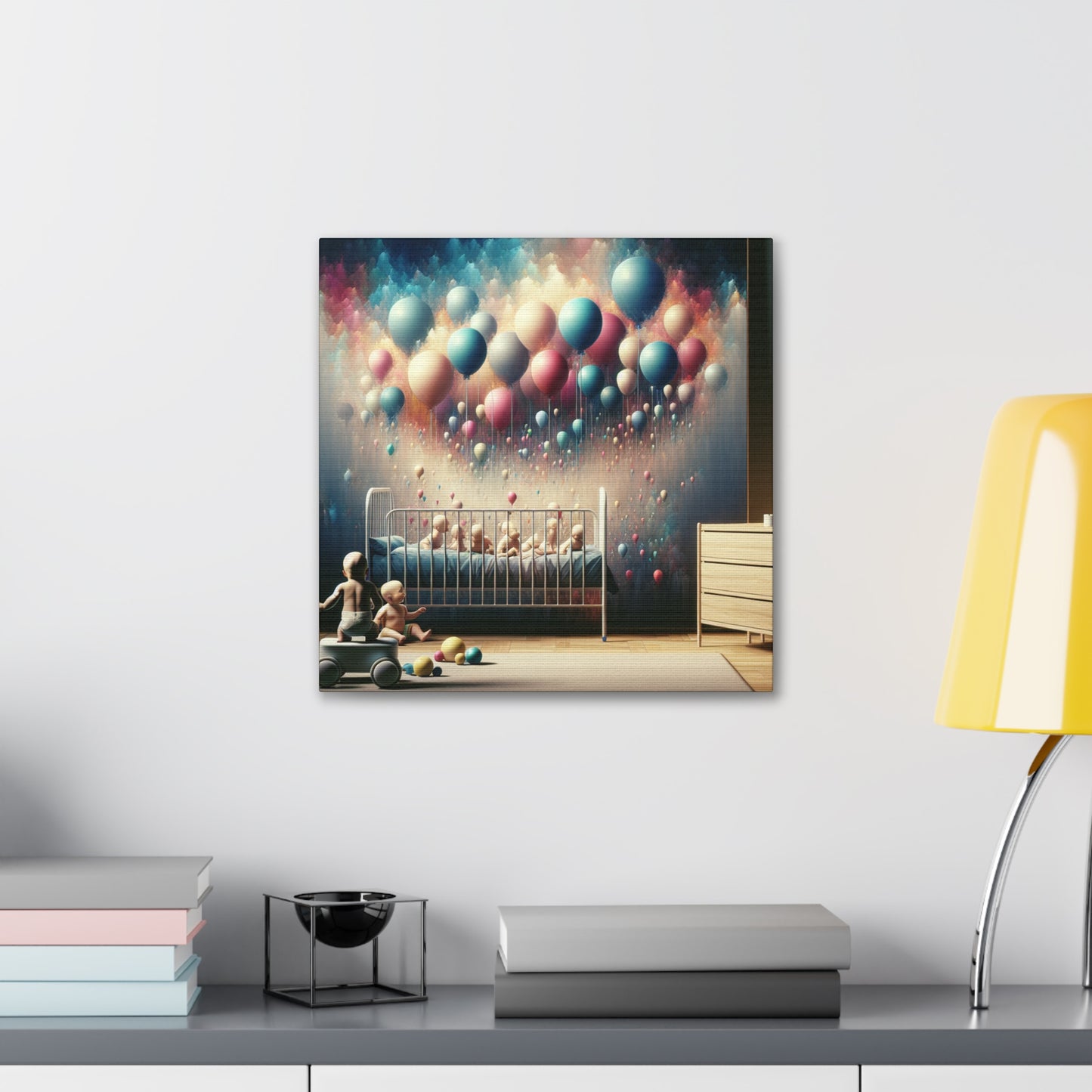 Skyward Serenade of Balloons - Canvas