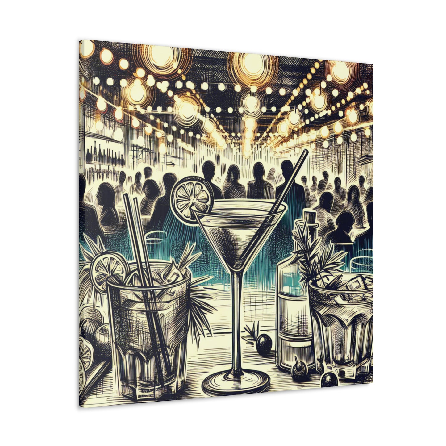 "Mixology Mirage Mosaic" - Canvas