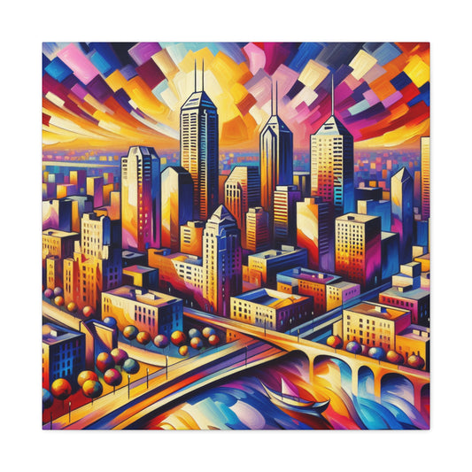 "Enigmatic Urban Dreamscape" - Canvas