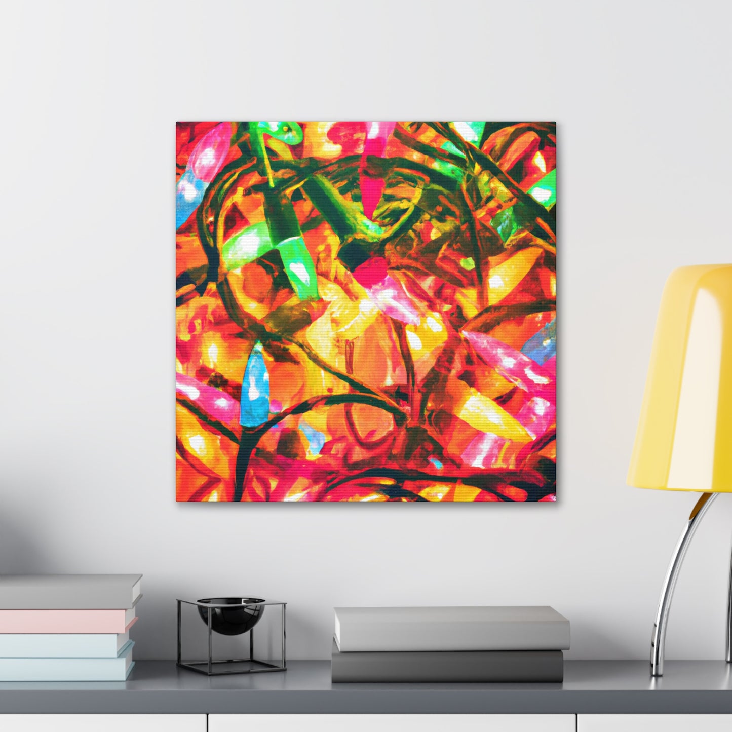 "Twinkling Christmas Delight" - Canvas