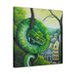 Green Tree Python Glow - Canvas