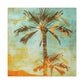 "Palm Trees at Sunset" - Canvas