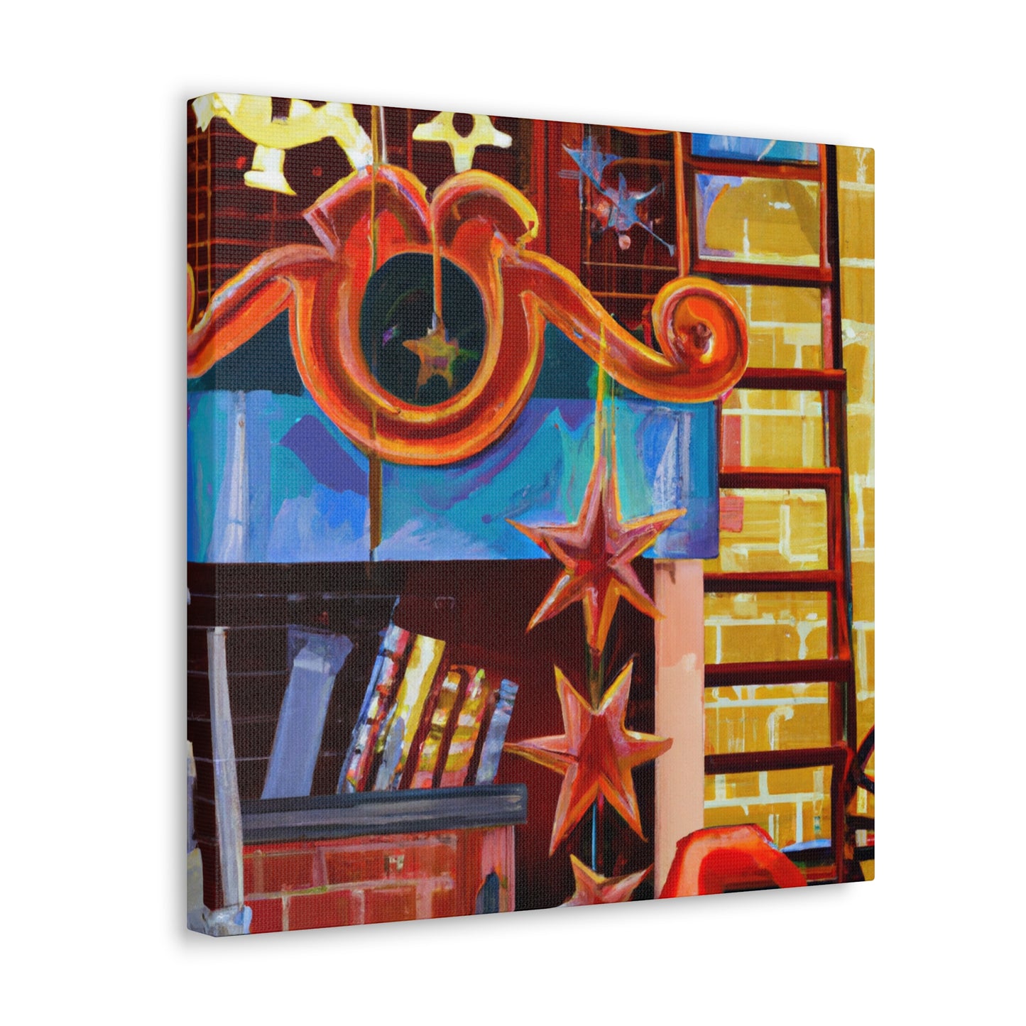 Santa's Workshop Splendor - Canvas