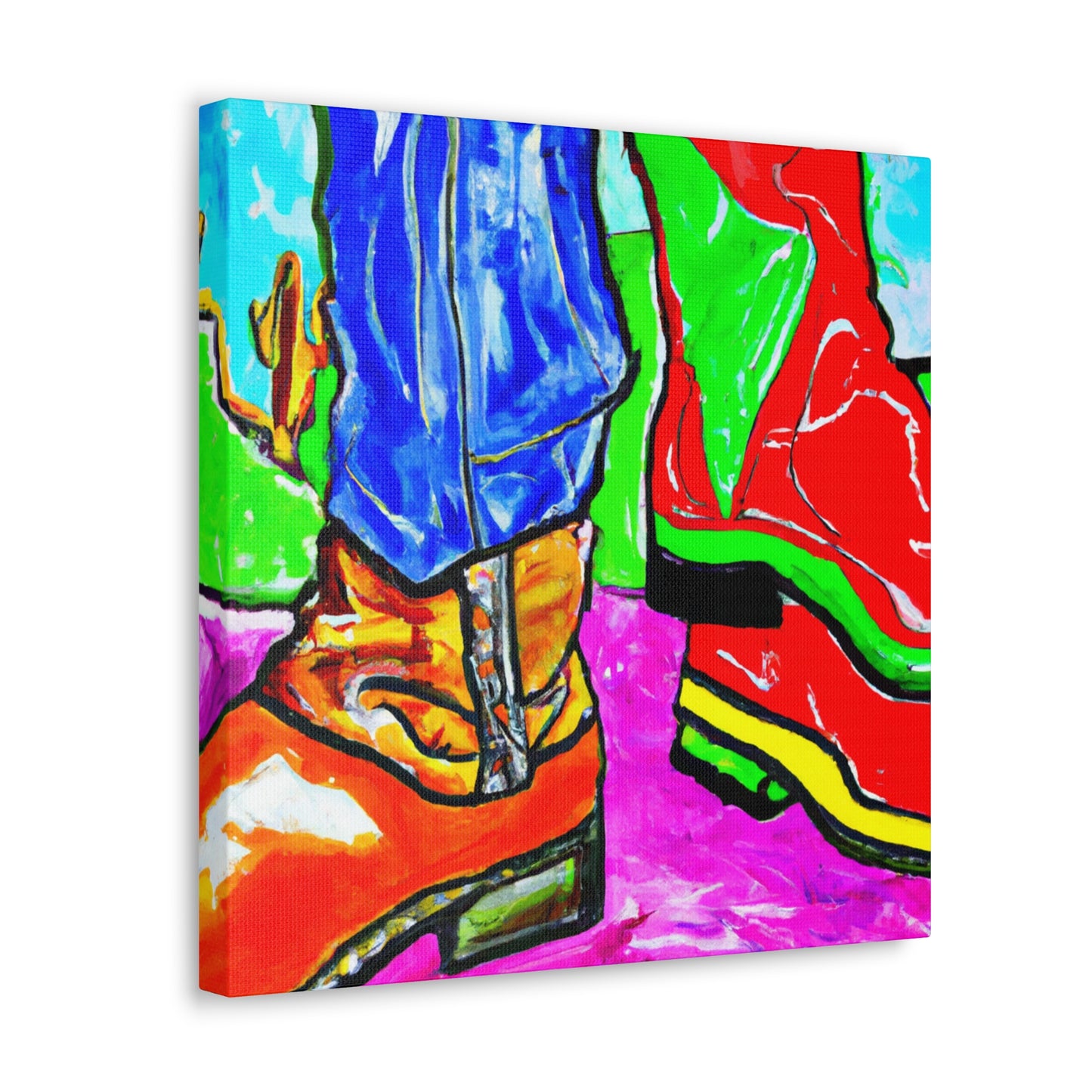 "Boots in Fauve Colors" - Canvas