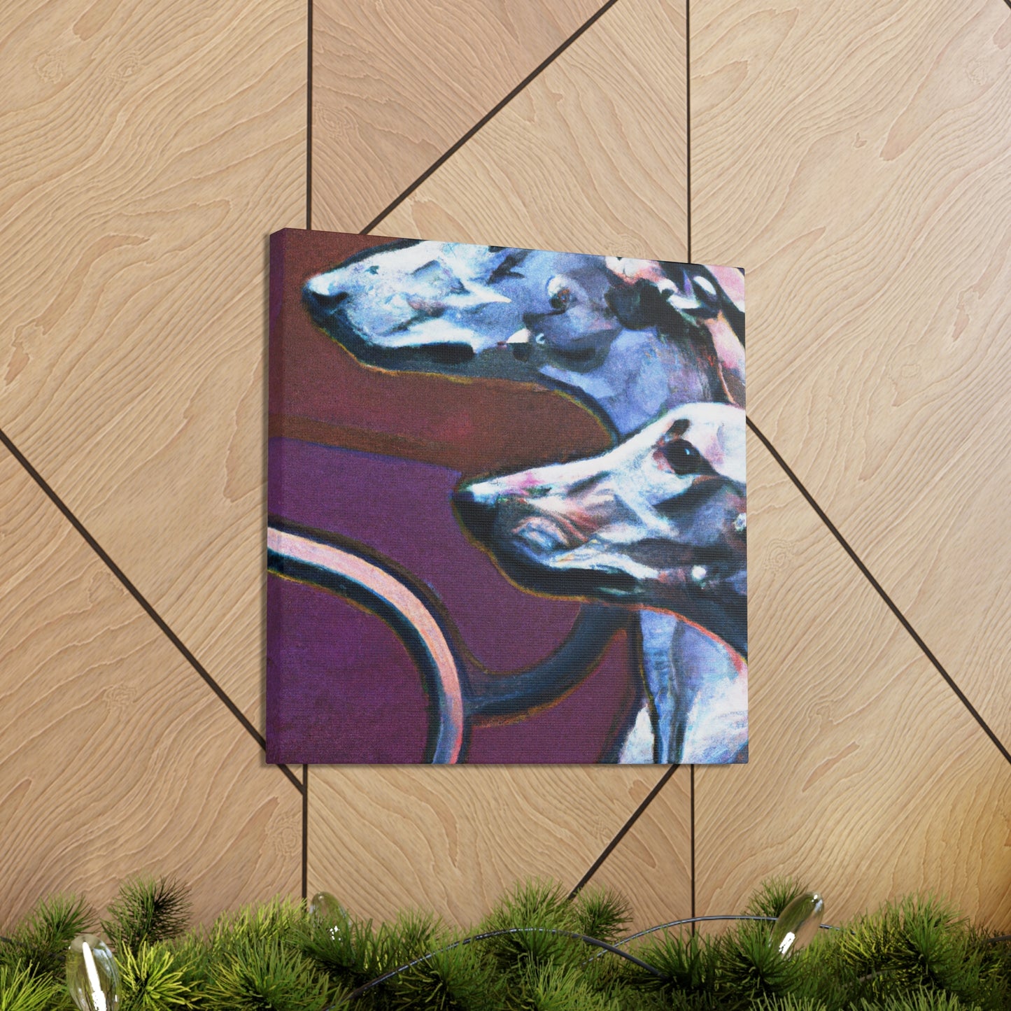 Greyhound in Motion - Canvas