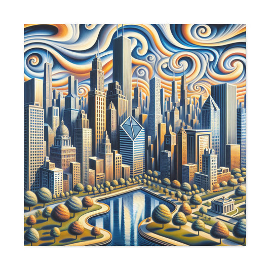 "Concrete Dreamscape Chicago" - Canvas