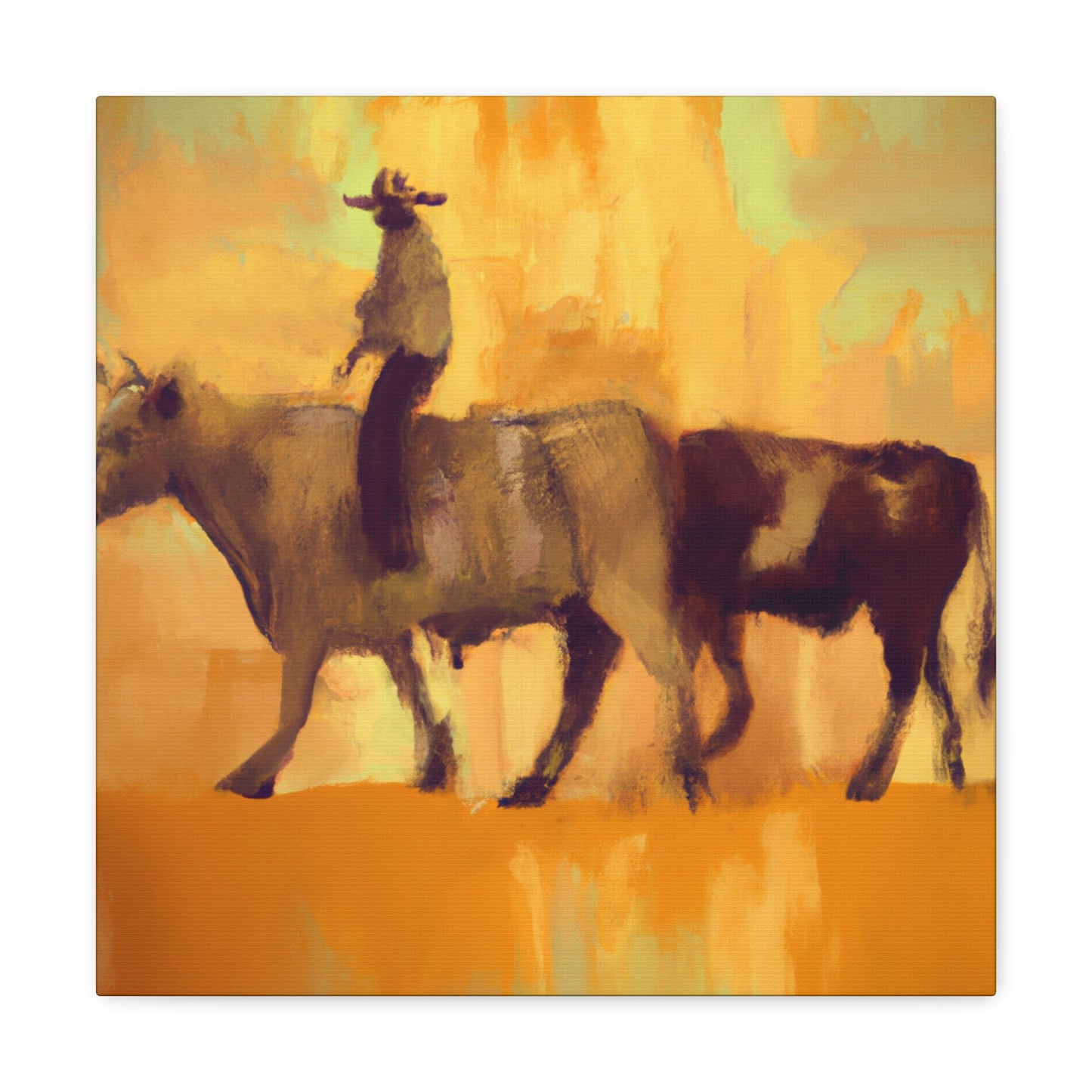 Cattle Drive Epic Scene - Canvas