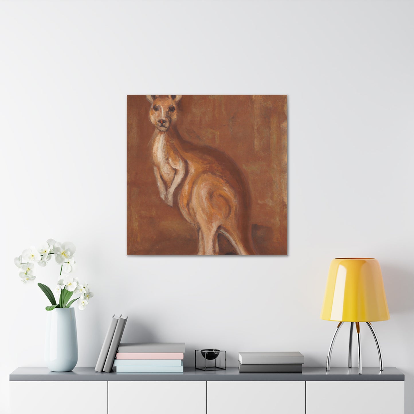 Kangaroo in Nature's Splendor - Canvas