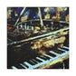 "Piano in Moonlighting" - Canvas