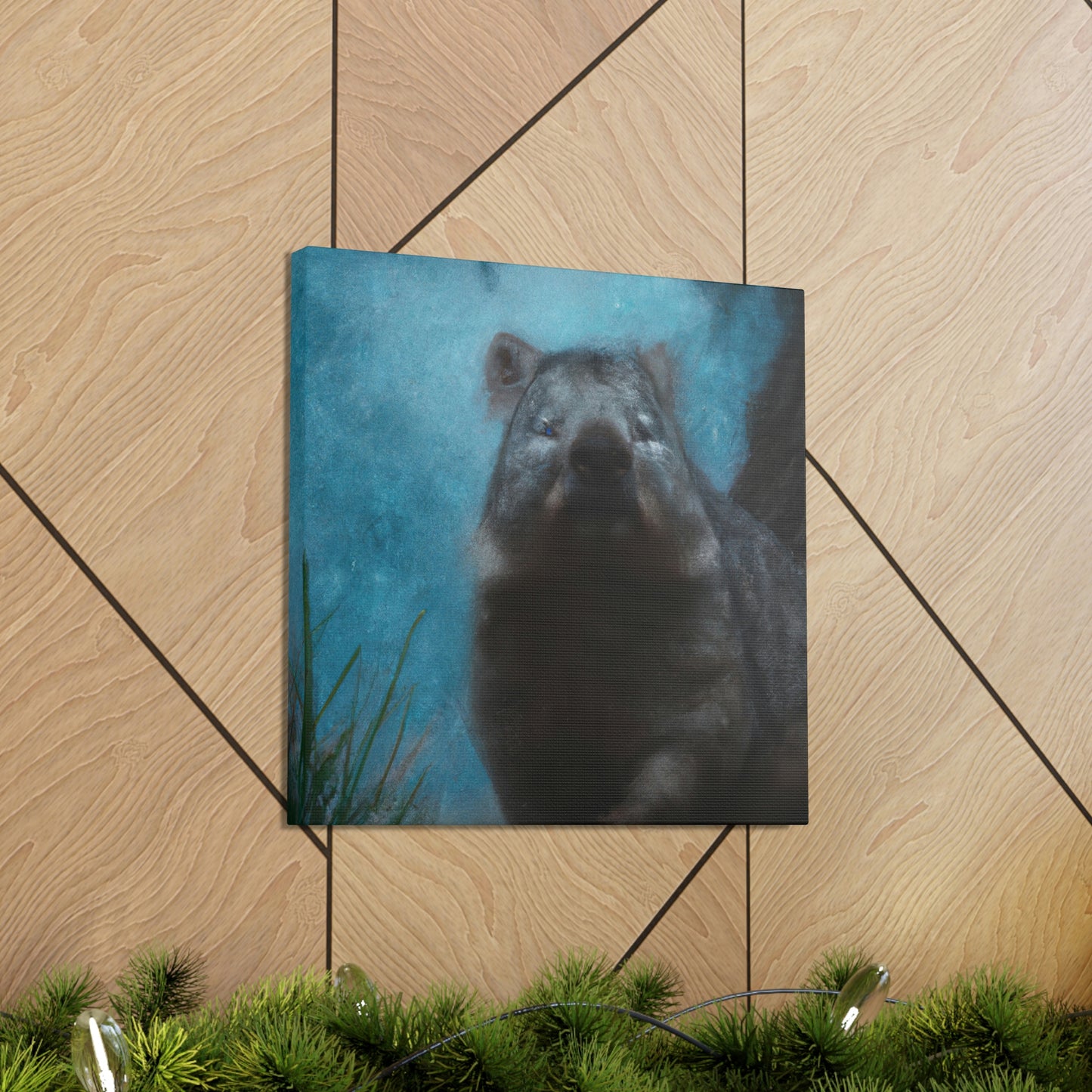 "Wombat in Technicolor" - Canvas